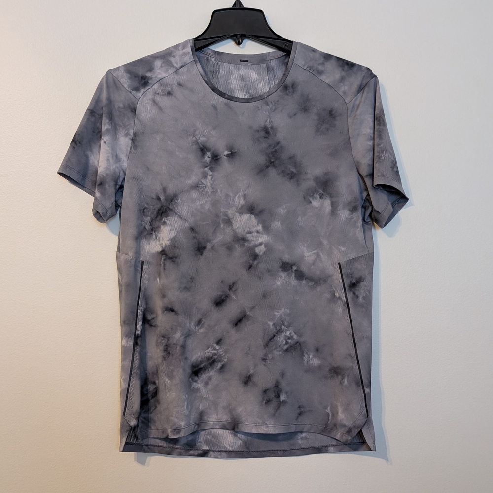 lululemon athletica Black and Gray Tie-Dye Tee
